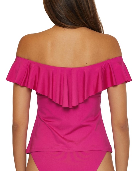 Women's Monaco Ruffled Off-The-Shoulder Tankini Top