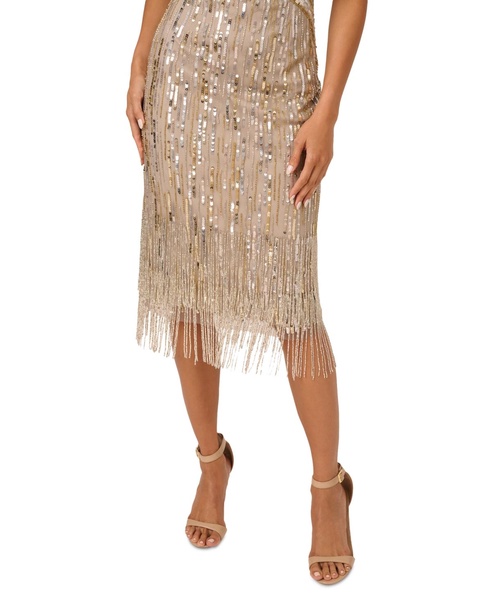 Women's Beaded Fringe Sheath Dress