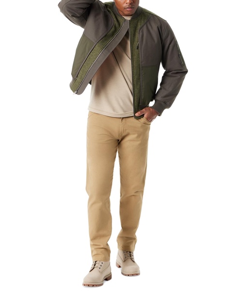 Men's Hero Mixed Media Zip-Front Bomber Jacket