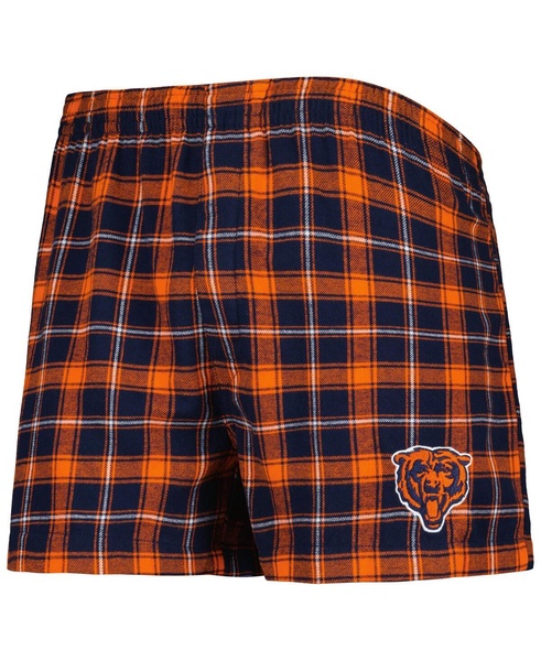 Men's Navy and Orange Chicago Bears Ledger Flannel Boxers