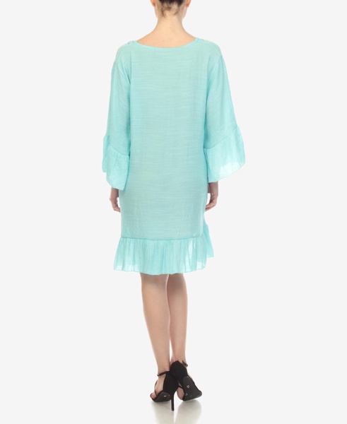 Women's Sheer Crochet Knee Length Cover Up Dress