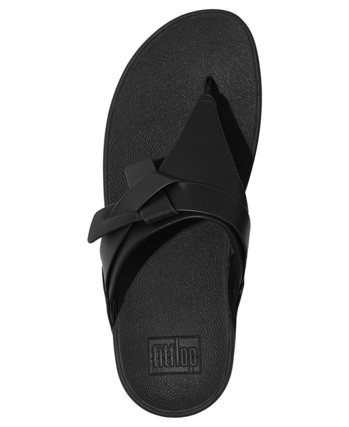 Women's Lulu Folded Knot Leather Toe-Post Sandals