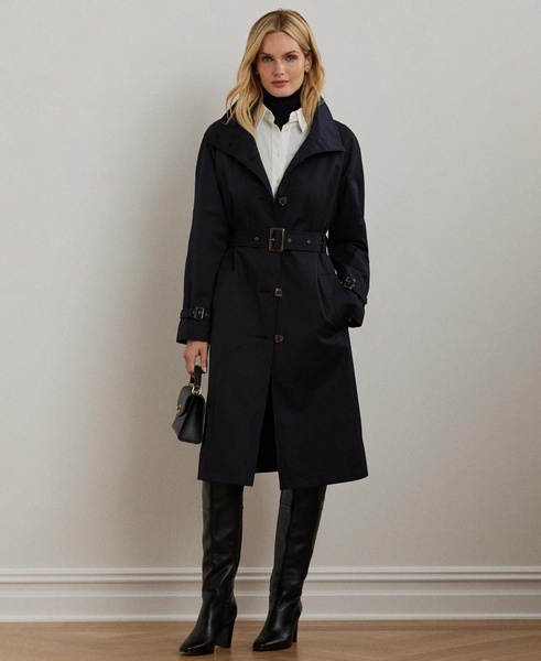 Women's Double-Breasted Belted Trench Coat