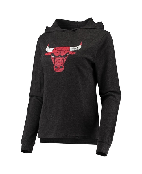 Women's Heathered Black Chicago Bulls Hoodie and Pants Sleep Set