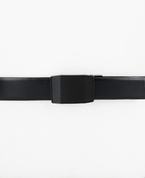 Men's Exact System Track Lock Matte Black Plaque Buckle Belt