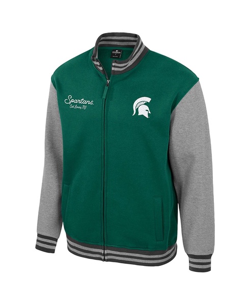 Men's Green Michigan State Spartans Ambi-Turner Full-Zip Varsity Jacket