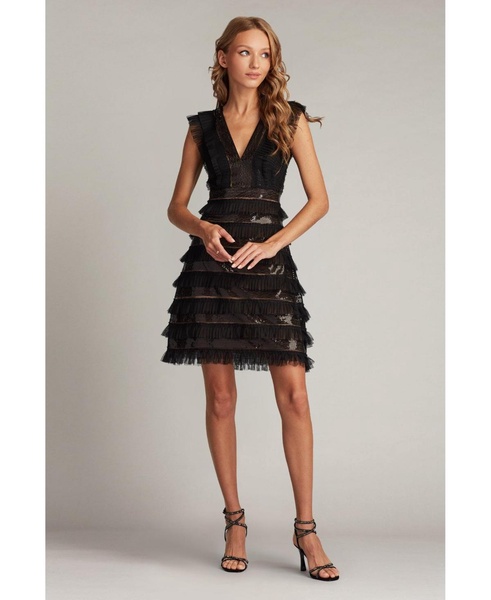 Women's Katja Sequin Ruffle Mini Dress