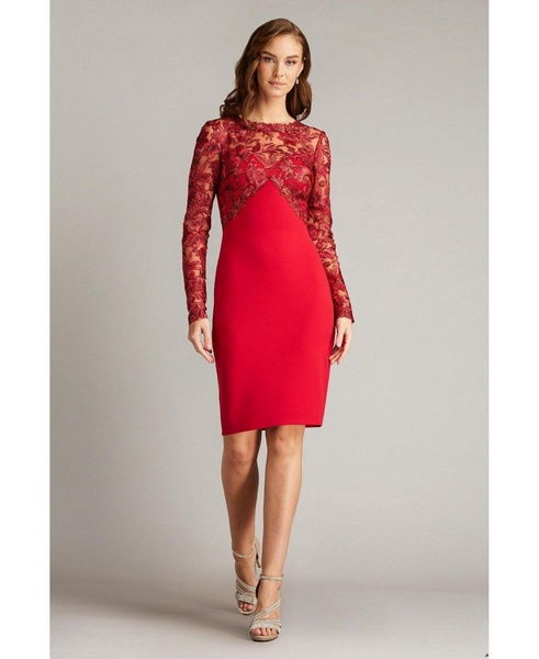 Women's Ena Embroidered Tulle & Crepe Cocktail Dress