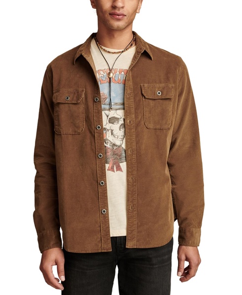 Men's Long Sleeve Button-Front Corduroy Shirt