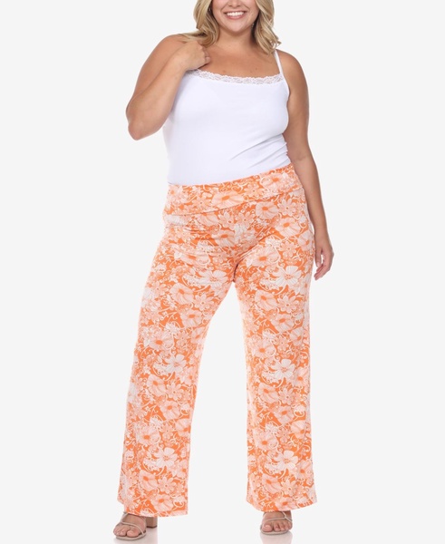 Plus Size Floral Paisley Palazzo Pants