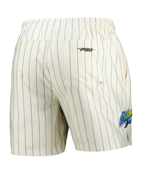 Men's Cream Tampa Bay Rays Pinstripe Retro Classic Woven Shorts