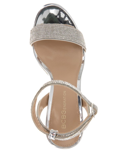 Women's Pristal Rhinestone Platform Buckle Dress Sandals