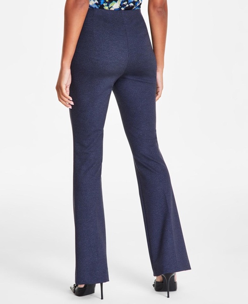 Women's High-Rise Compression-Denim Flare Pants, Exclusively at Macy's