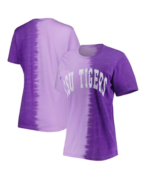 Women's Purple LSU Tigers Find Your Groove Split-Dye T-shirt