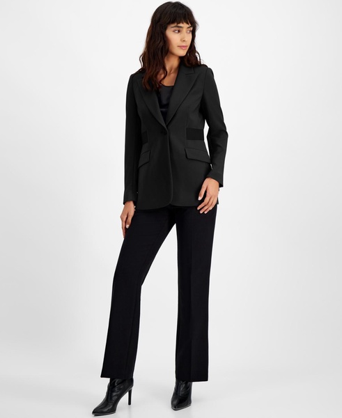 Women's Contrast Tab One-Button Blazer, Created for Macy's 