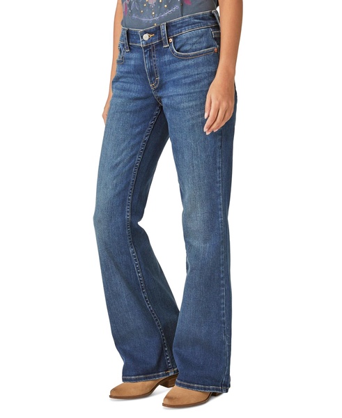 Women's Low Rise Flap-Pocket Flared Jeans