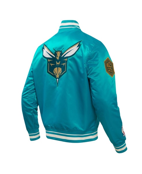 Men's Teal Charlotte Hornets 2023/24 City Edition Satin Full-Snap Jacket