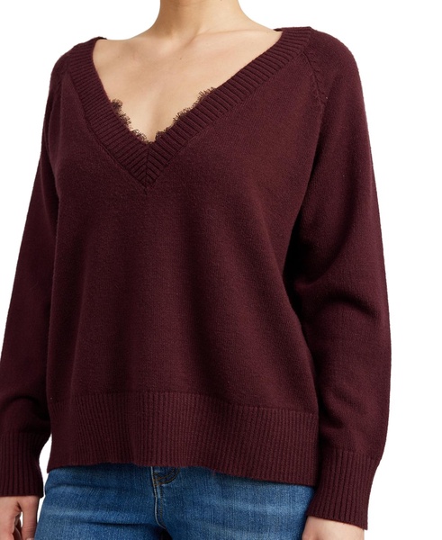 Women's V-Neck Long-Sleeve Sweater