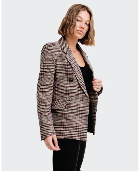 Women's Piccadilly Wool Blend Plaid Blazer