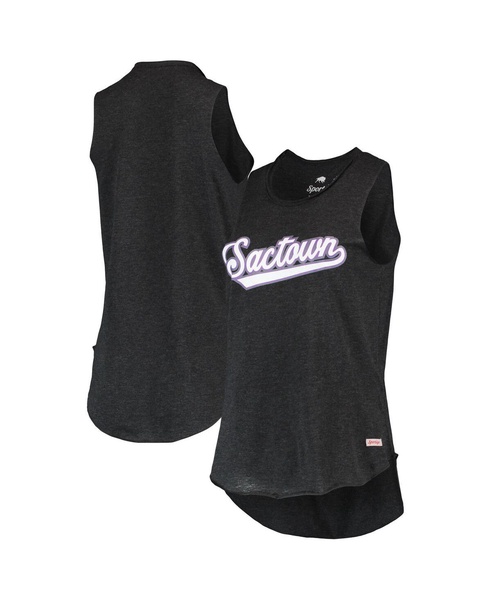 Women's Black Sacramento Kings Sactown Janie Tri-Blend Tank Top