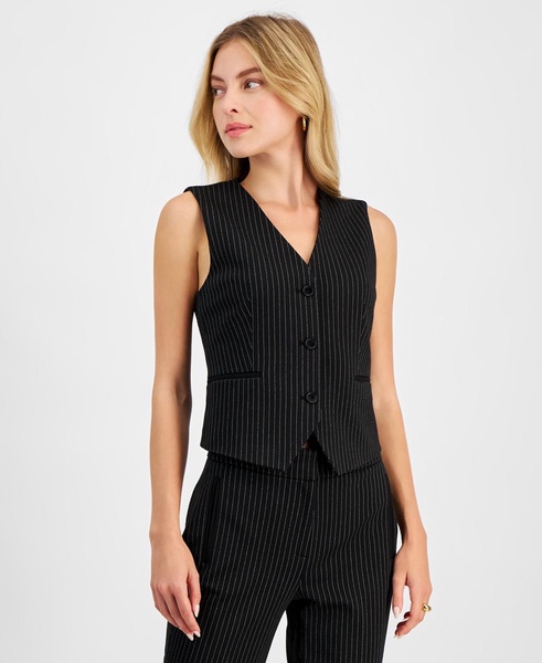 Women's Pinstriped Vest, Exclusively at Macy's