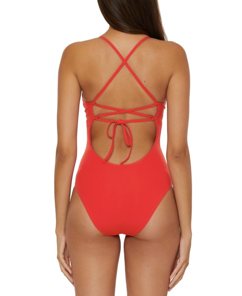 Women's Fiesta Plunge-Neck One-Piece Swimsuit