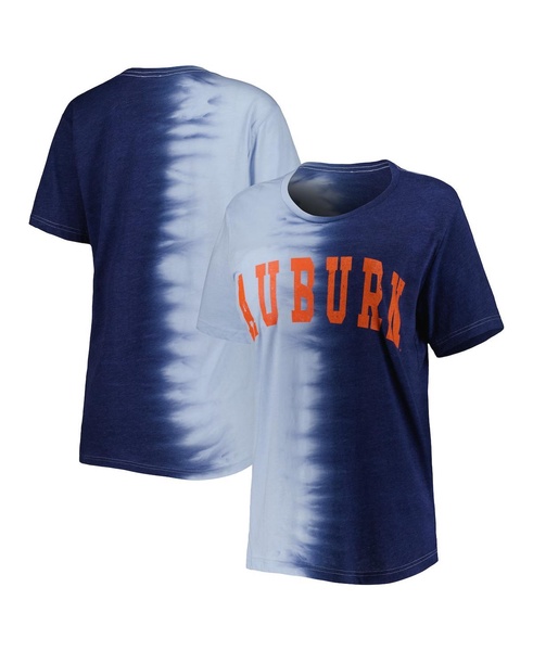 Women's Navy Auburn Tigers Find Your Groove Split-Dye T-shirt