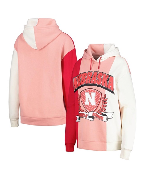 Women's Scarlet Nebraska Huskers Hall of Fame Colorblock Pullover Hoodie