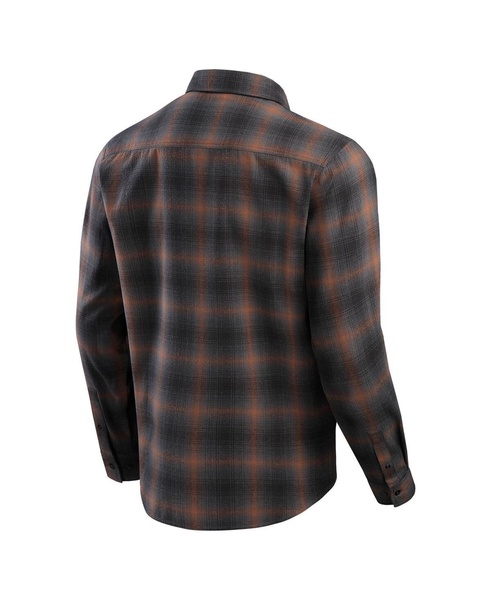 Men's Tan/Charcoal Milwaukee Brewers Classic Flannel Long Sleeve Button-Up Shirt