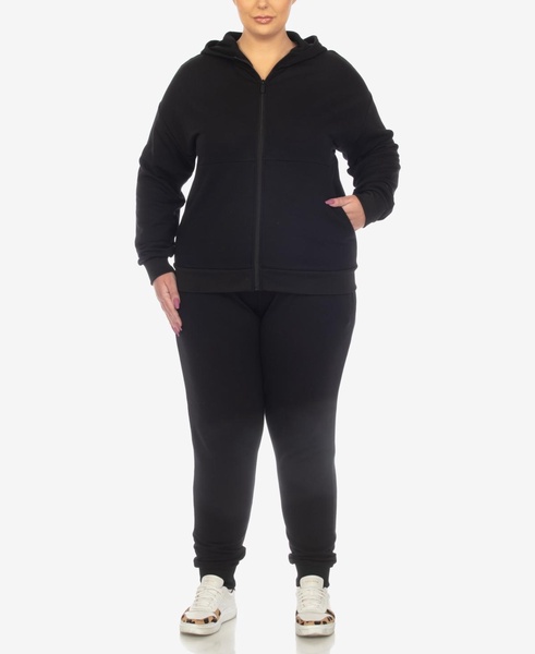 Plus Size Fleece Lined 2 Pc Tracksuit Set