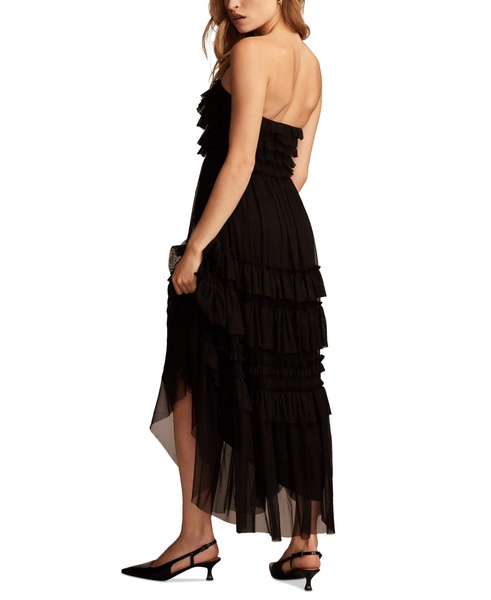 Women's Tulle-Ruffle Tube Maxi Dress