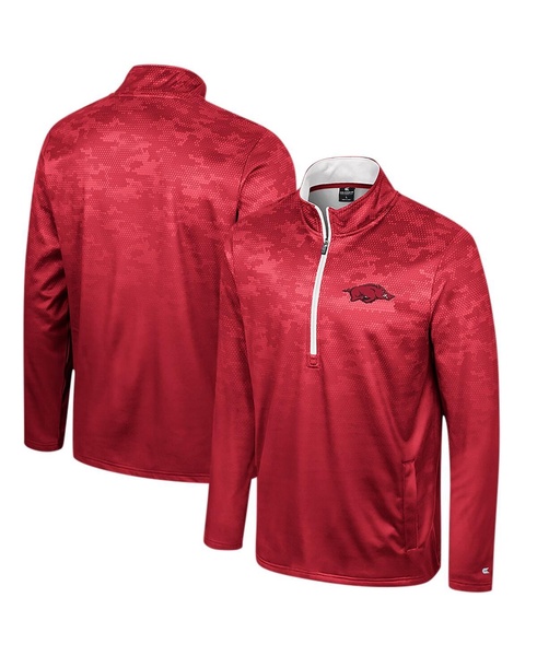 Men's Cardinal Arkansas Razorbacks The Machine Half-Zip Jacket