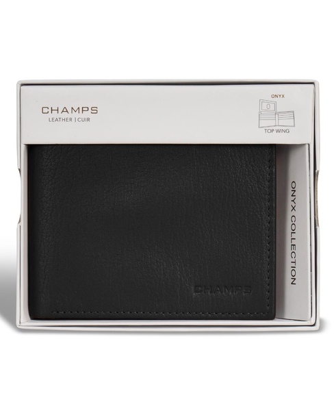 Men's Onyx Collection Leather Top Wing Wallet