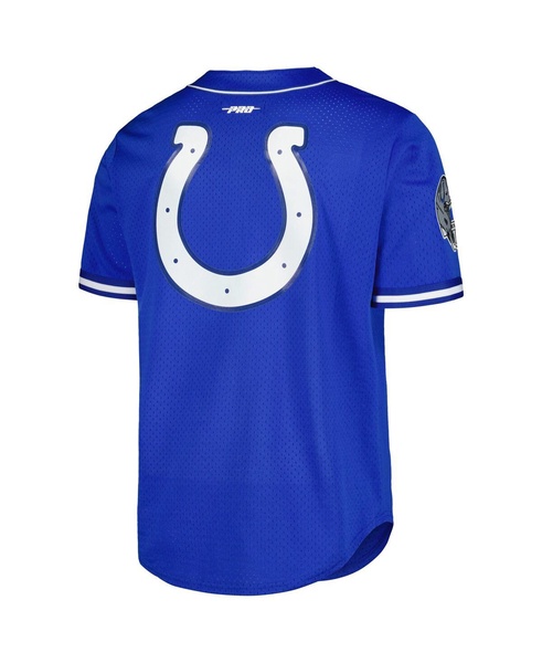 Men's Anthony Richardson Royal Indianapolis Colts Mesh Baseball Button-Up T-shirt