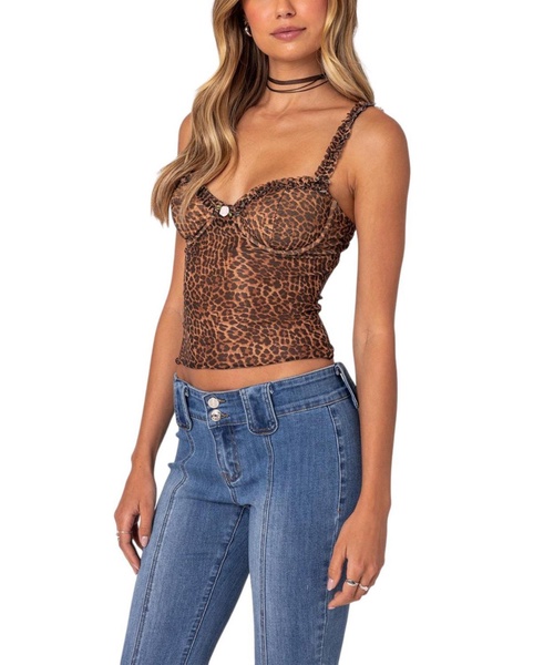 Women's Lidia Sheer Mesh Bra Top