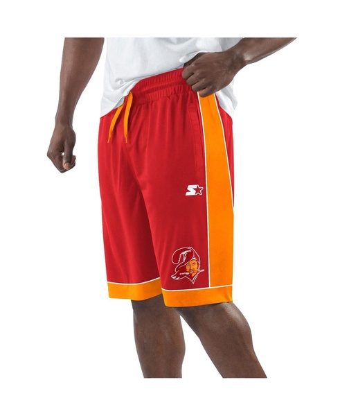 Men's Red, Orange Distressed Tampa Bay Buccaneers Vintage-Like Fan Favorite Shorts