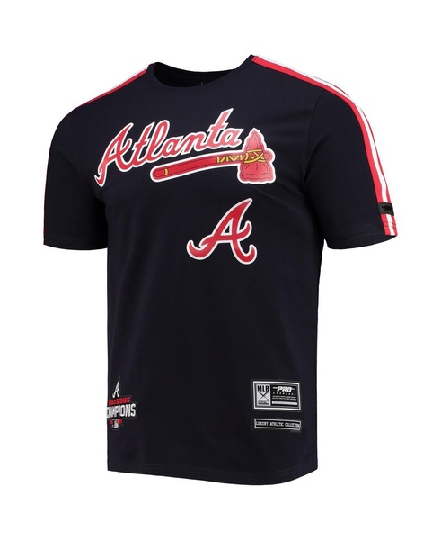 Men's Navy, Red Atlanta Braves Taping T-shirt