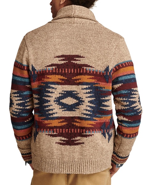 Men's Southwestern Shawl-Collar Cardigan Sweater