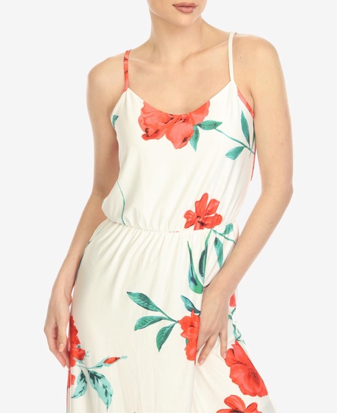 Women's Floral Strap Maxi Dress