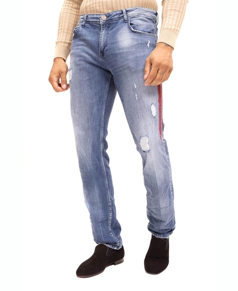 Men's Modern Stripe Denim Jeans