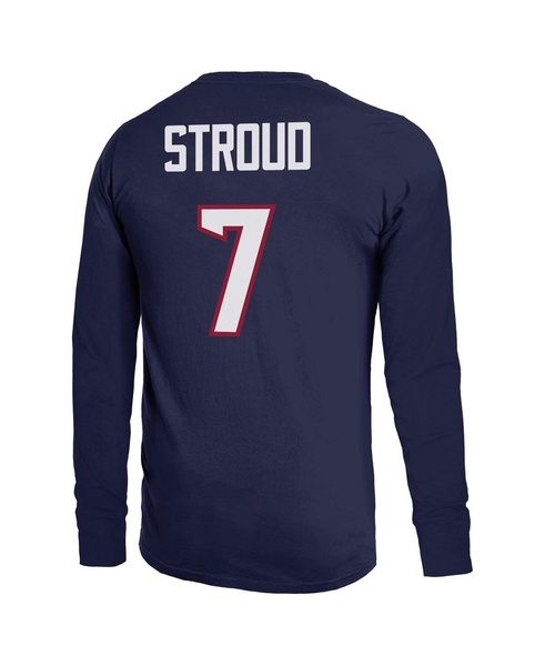 Men's Threads C.J. Stroud Navy Houston Texans Name and Number Long Sleeve T-shirt