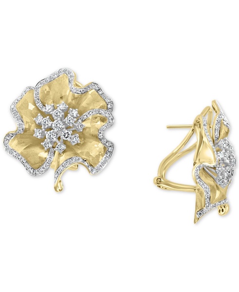 EFFY® Diamond Flower Stud Earrings (1-5/8 ct. t.w.) in 14k Gold