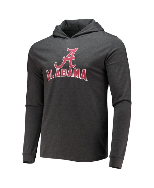 Men's Crimson, Charcoal Alabama Crimson Tide Meter Long Sleeve Hoodie T-shirt and Jogger Pants Set