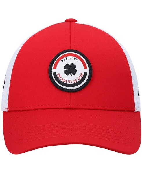 Men's Red, White Utah Utes Motto Trucker Snapback Hat