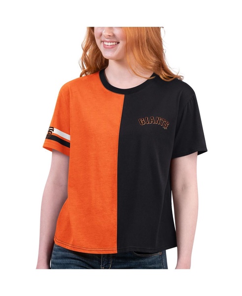 Women's Black, Orange San Francisco Giants Power Move T-shirt