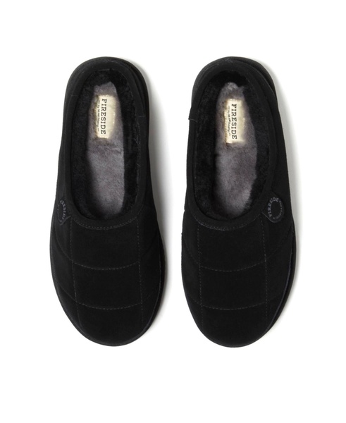 Men's Fireside by Grafton Quilted Genuine Shearling Clog Slipper