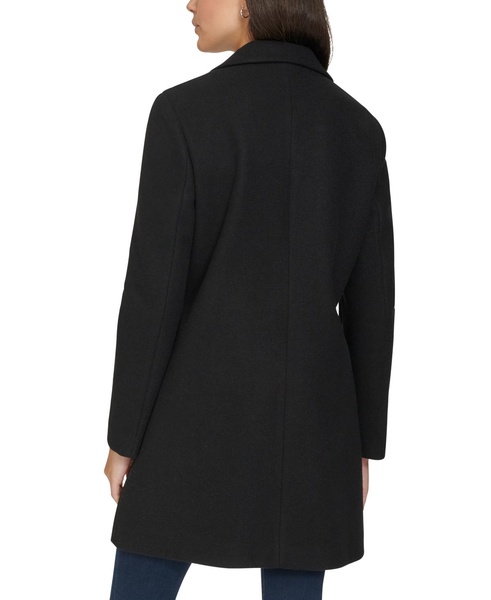 Petite Notched-Collar Single-Breasted Coat