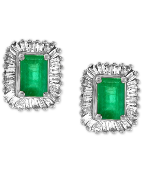 Brasilica by EFFY® Emerald (1 ct. t.w.) and Diamond (5/8 ct. t.w.) in 14k Gold or 14k White Gold