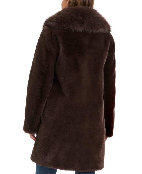 Women's Faux Fur Shawl Collar Coat