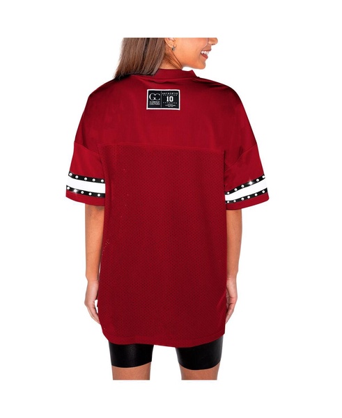 Women's Crimson Oklahoma Sooners Until Kickoff Rhinestone Fashion T-Shirt